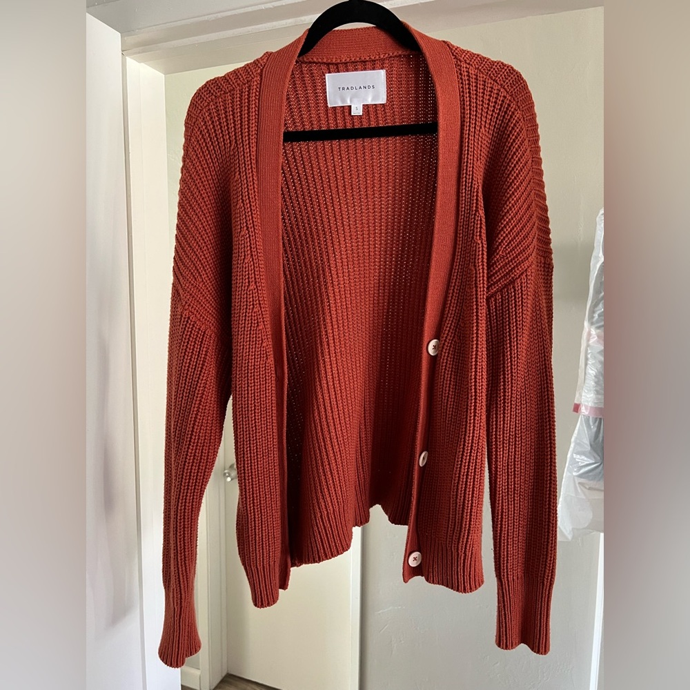 Tradlands Terracotta Cardigan Sweater